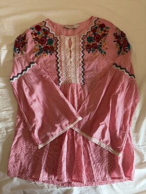 Vintage Pink Zara Collection Blouse